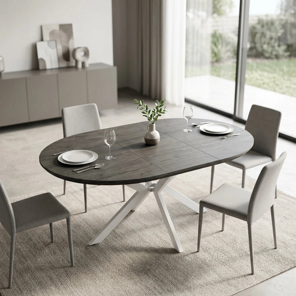 Tavolo da pranzo rotondo allungabile 120/160x120 - VESTA