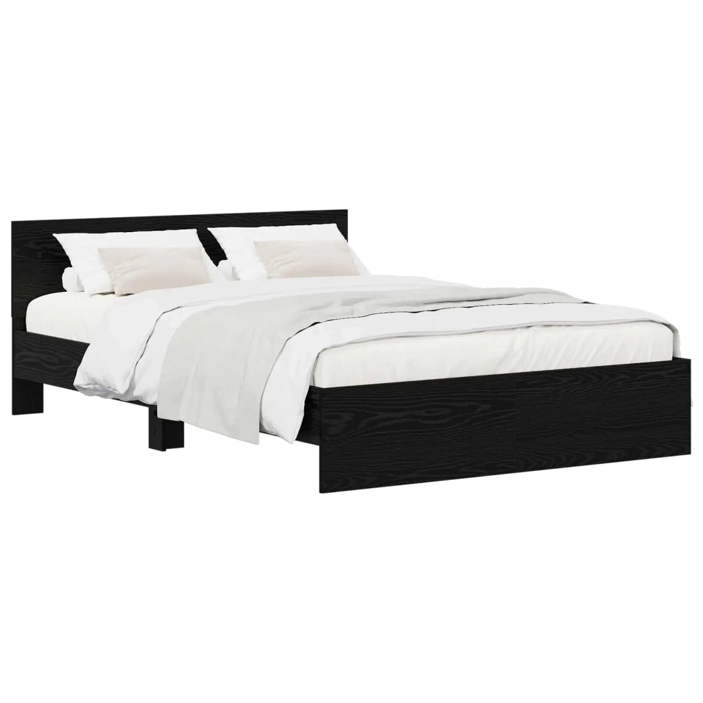 Struttura letto con testata Rovere Nero 120 x 200 cm 3445779