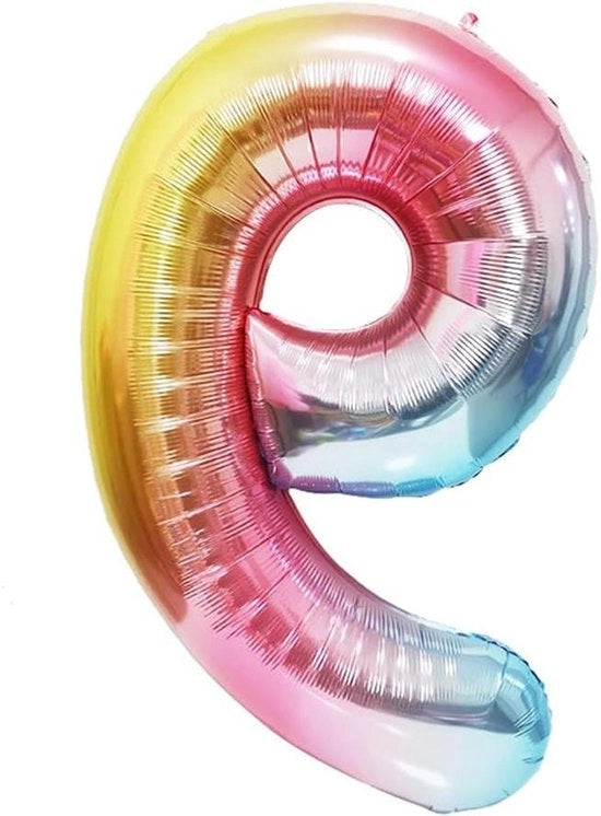 Decorazioni per Festa di Compleanno 40 Pollici con Disegno Arcobaleno in Sfera N. 9