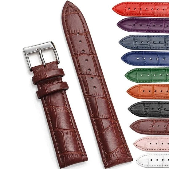 Cinturino in pelle di 20 mm, cinturino universale - marrone scuro, pezzo singolo
