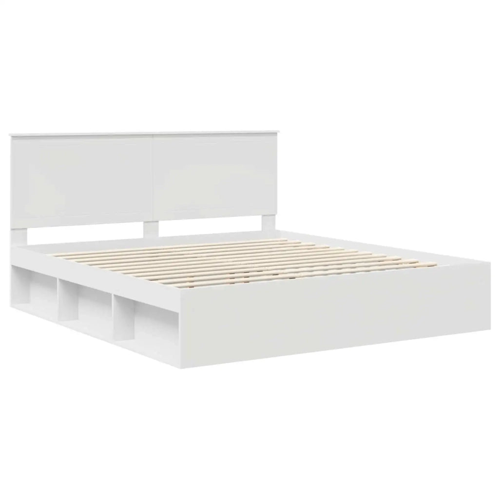 Struttura del letto Bianco 180 x 200 cm Pino massello