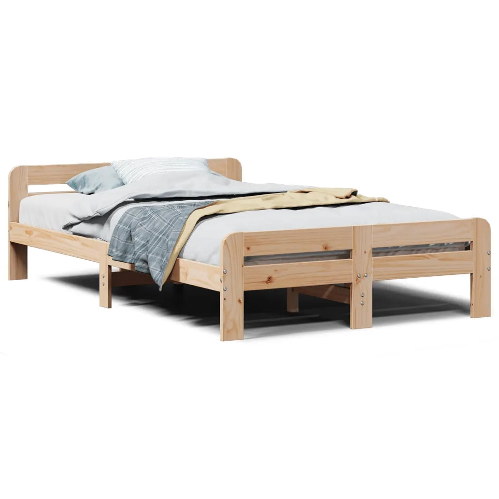vidaXL Letto senza Materasso 120x200 cm in Legno Massello di Pino