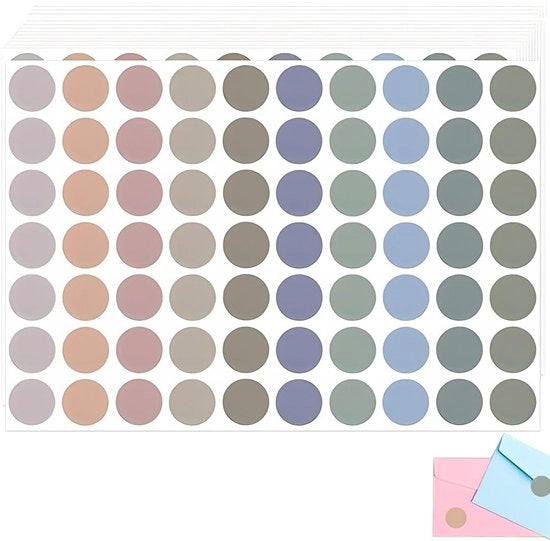 Etichette Ronde 1050 Stuks - 19 mm - Etichette Colorate - Adesivi Selfadesivi - Etichette Idrorepellenti - Per Casa e Ufficio