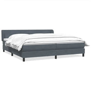 Giroletto a Molle con Materassi Grigio Scuro 180x220 cm Velluto 3317410