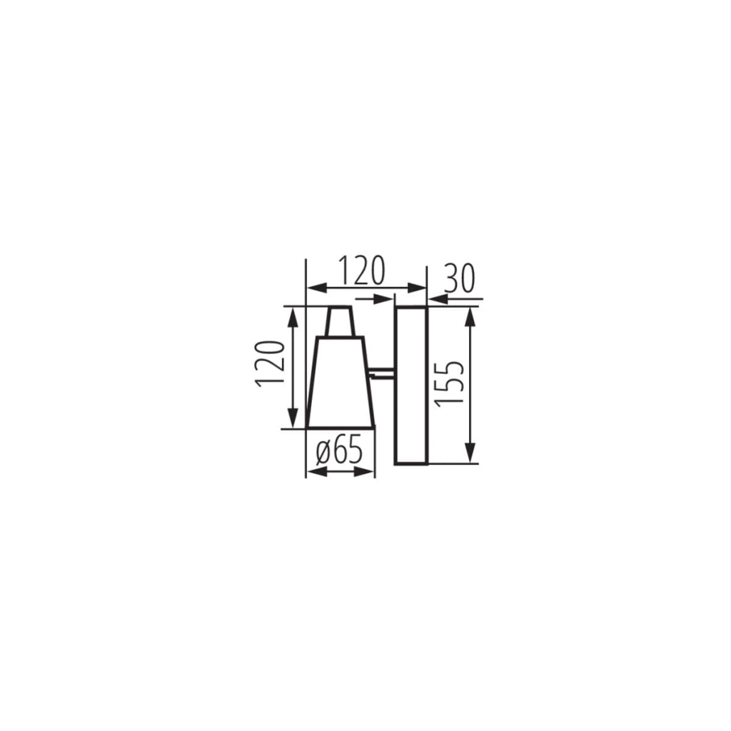 Applique plafoniera Kanlux Sempra EL-1I bianco/cromo GU10