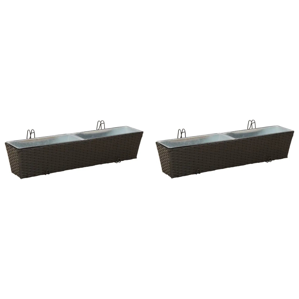 Ringhiera 2 pcs 80 x 17 x 17 cm Metallo