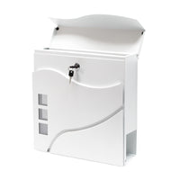 Cassetta postale con vano portagiornale V28 bianco 370 x 105 x 370 mm