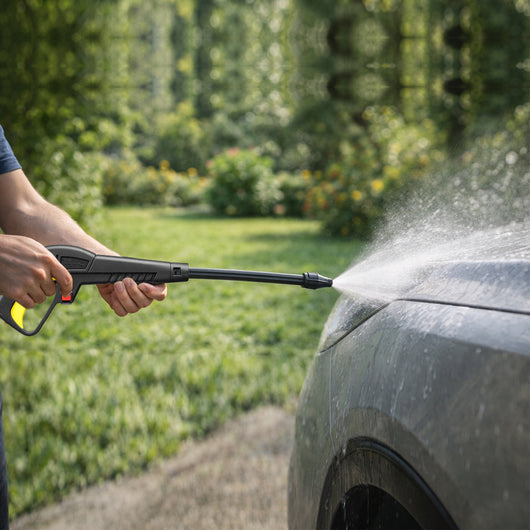 Pistola Idropulitrice a Spruzzo 160Bar con 2 Lance Compatibile Idropulitrici in PP e Fibra di Vetro Nero