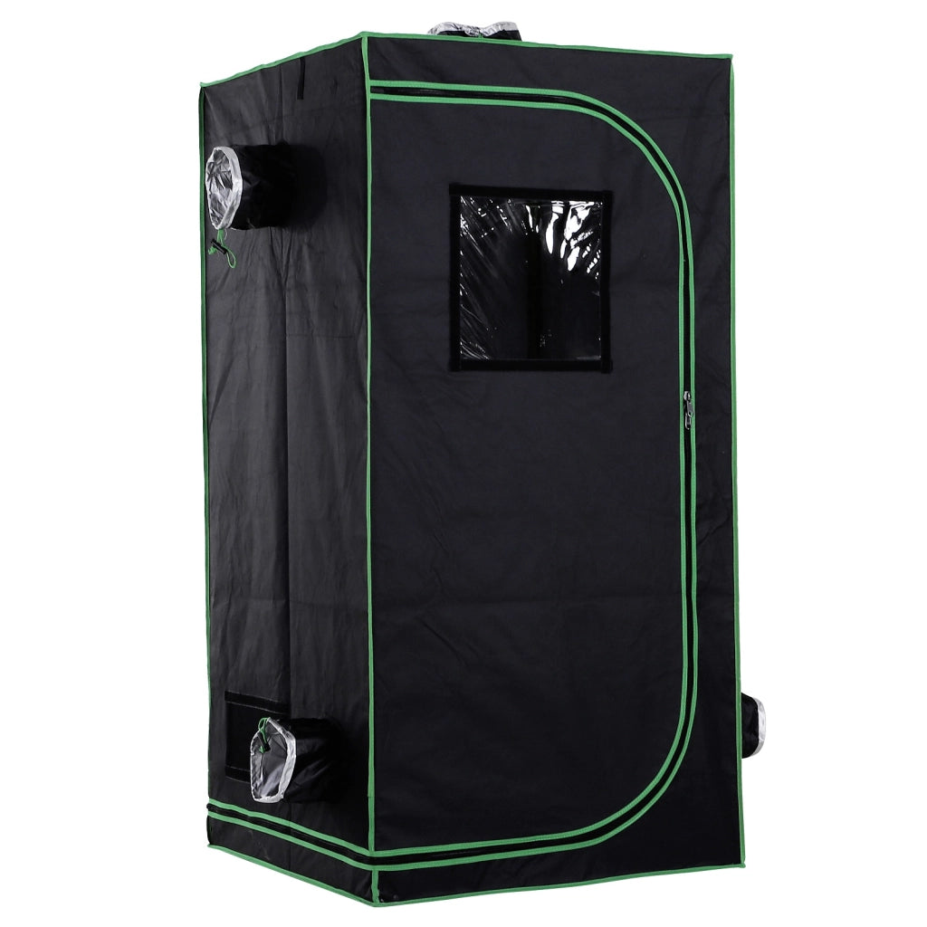 EasyComfort Tenda Idroponica in Oxford 600D con 5 Prese d'Aria Regolabili e Finestra, Serra Idroponica per Coltivazione con Foro per Cavi da Interno, 80x80x160 cm, Nero