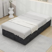 Letto Contenitore Imbottito ¨C MINIMAL ¨C Grigio, Velluto, 90x200, Senza Testiera