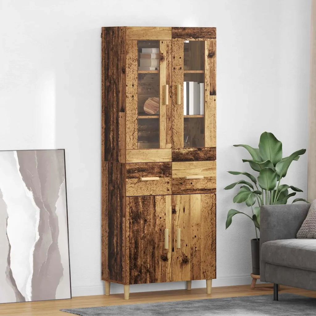 Credenza-Buffet-Armadio da cucina Legno vecchio 69,5 x 34 x 180 cm Legno multistrato 110553