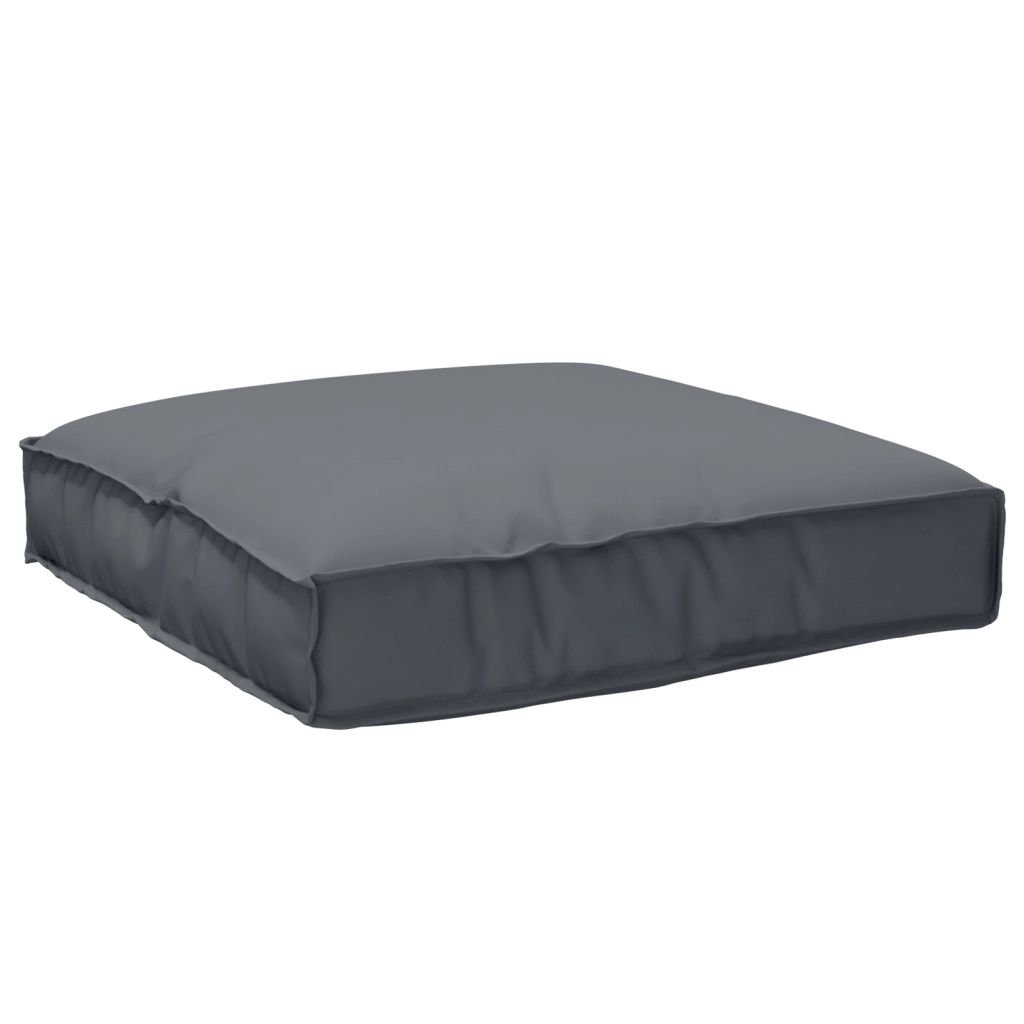 Cuscino Pallet per Seduta Antracite 80x80x12 cm Tessuto Oxford