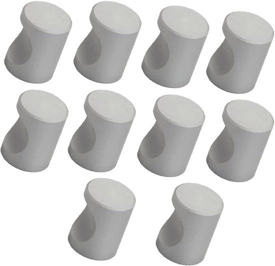 10 Stck Cilindri in Argento per Maniglie a Foro Singolo Hardware in Alluminio per Armadi, Cassetti e Cucina