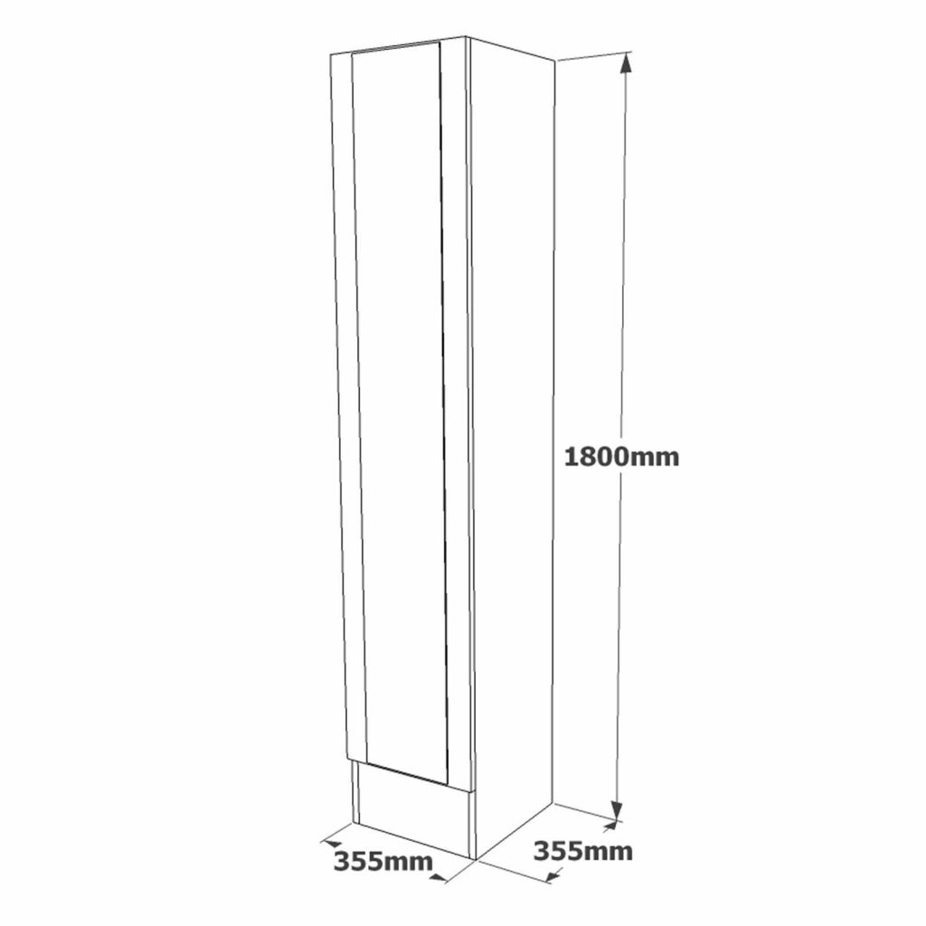 Jacques, Mobile da Ingresso Specchio Incluso, 36x36x180h cm Marrone Quercia