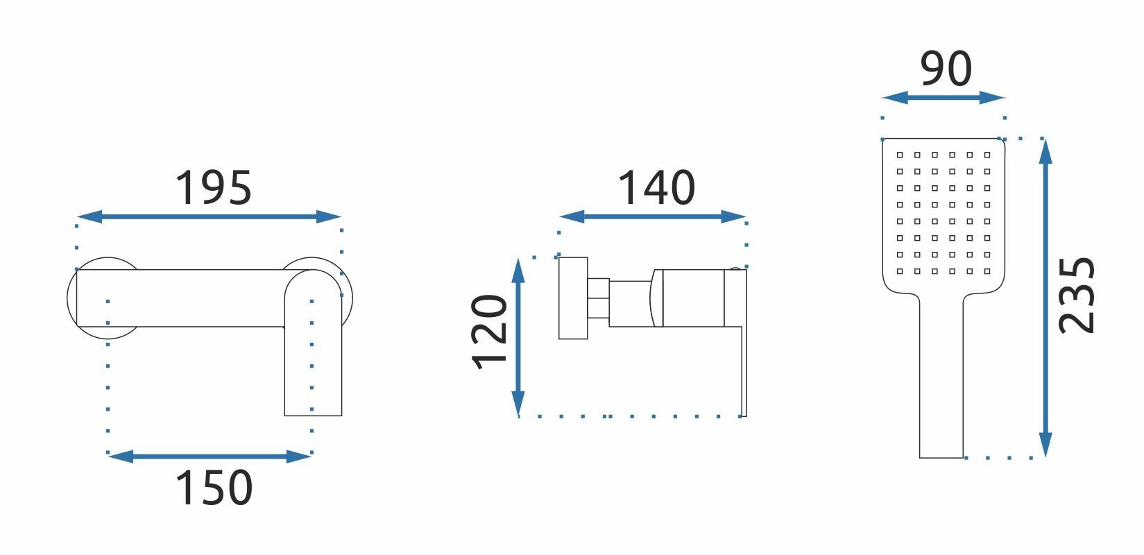 Rubinetto Doccia Rea Storm Black