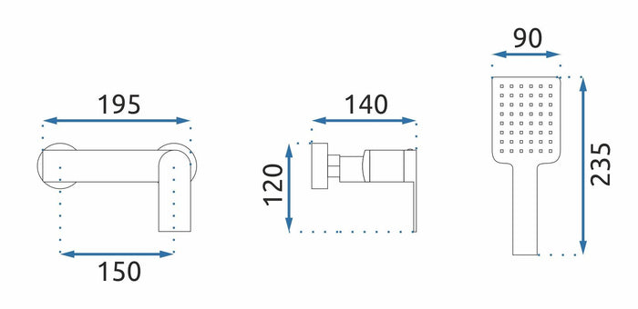 Rubinetto Doccia Rea Storm Black