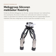 Accessorio per macchina da mungere in silicone/acciaio inossidabile - accessorio per raccolta latte efficiente - adatto per bovini/ovini - duraturo e facile da pulire
