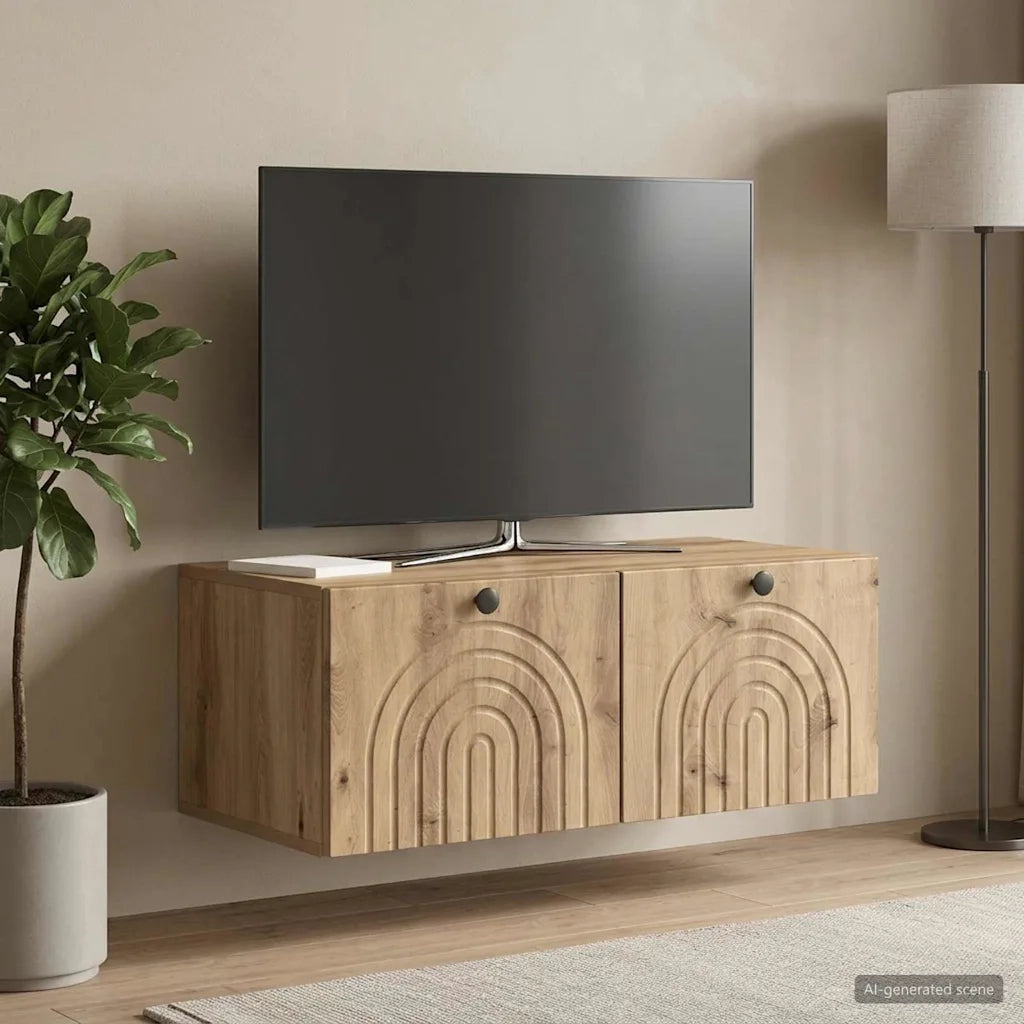 Mobile Porta TV da Muro Rovere Artigianale 78,5 x 41 x 30 cm 898184