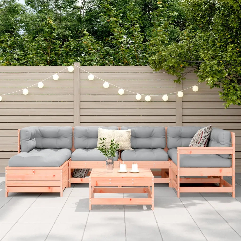 Set Divani da Giardino 7 pz in Legno Massello Abete Douglas 3250950