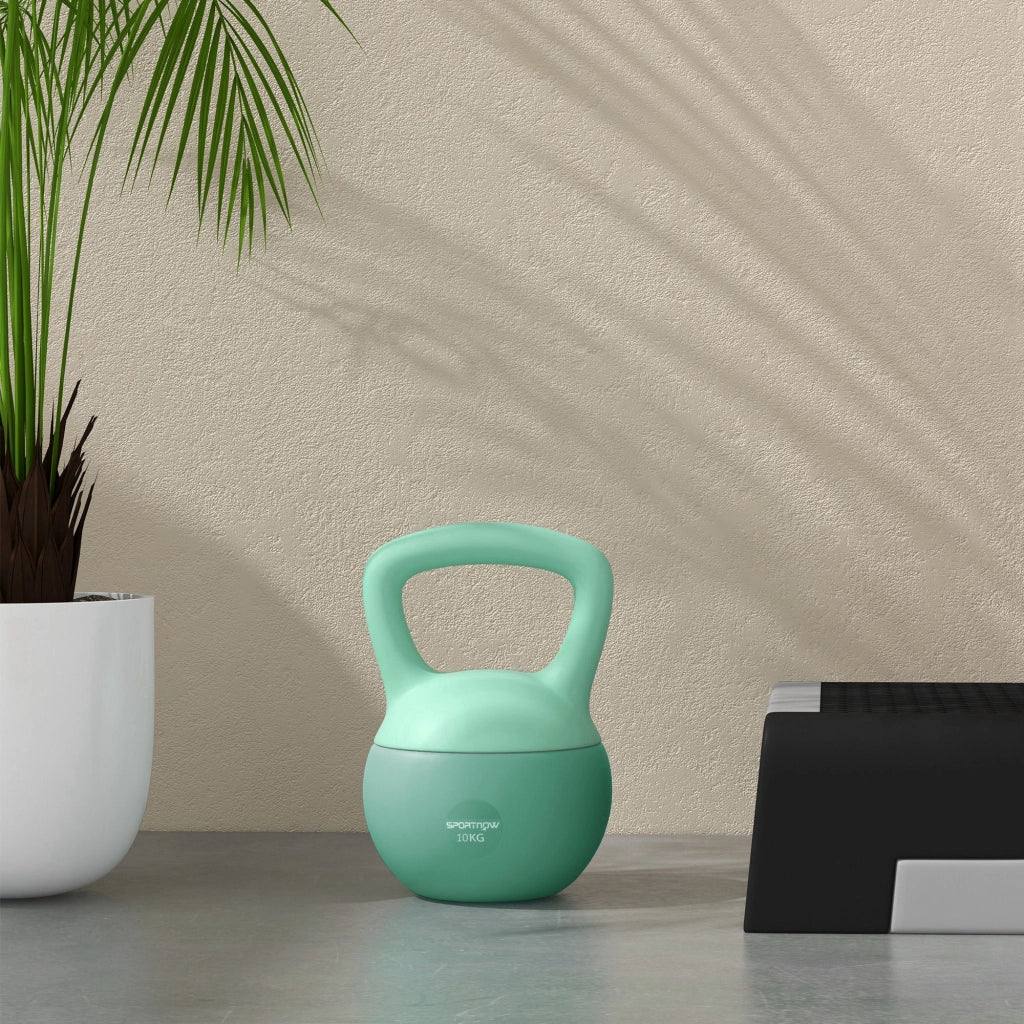 Kettlebell 10 kg ¨C zephmum ¨C Verde 21x21x30 cm