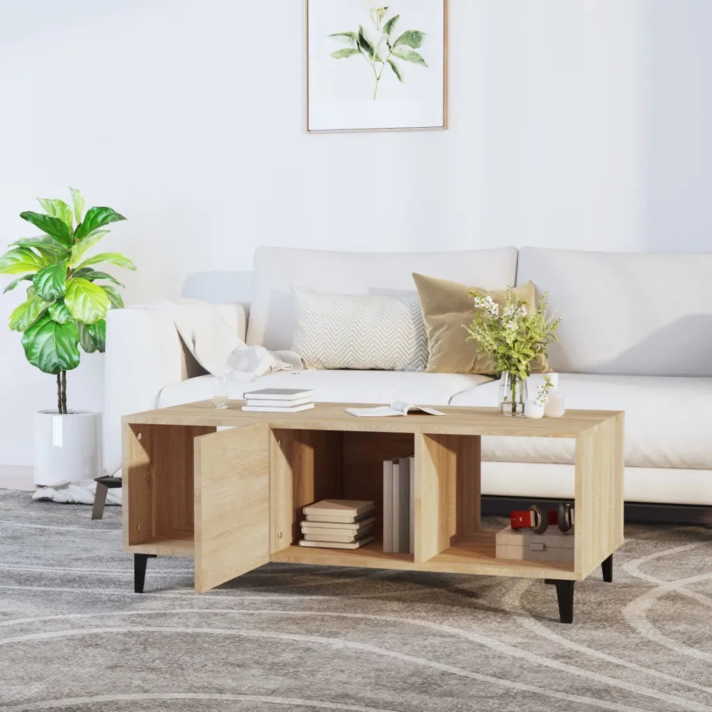 Tavolino da Salotto-Tavolino da soggiorno-Tavolo Rovere Sonoma 102x50x40cm Legno Multistrato 822066