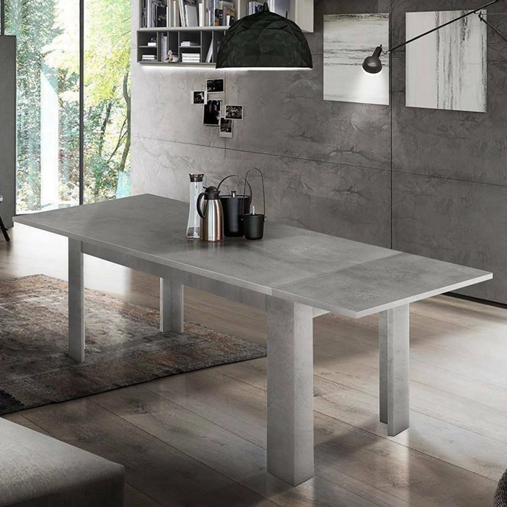 Tavolo per sala da pranzo Agenore, Made in Italy, Tavolo moderno con allunghe, Consolle allungabile, cm 160/210x90h75, Grigio Cenere