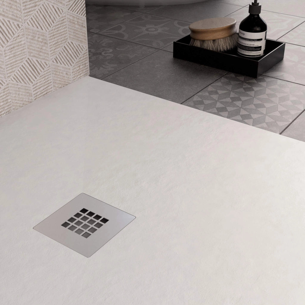 Piatto Doccia in Pietra 75x75 cm Bonussi Ardesia Everest Bianco