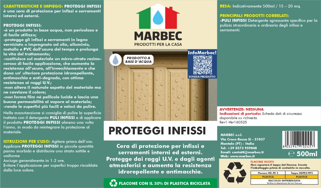 Proteggi infissi 500ML + PANNO MICROFIBRA