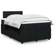 Giroletto a Molle con Materasso Nero 120x190 cm in Velluto 3289982