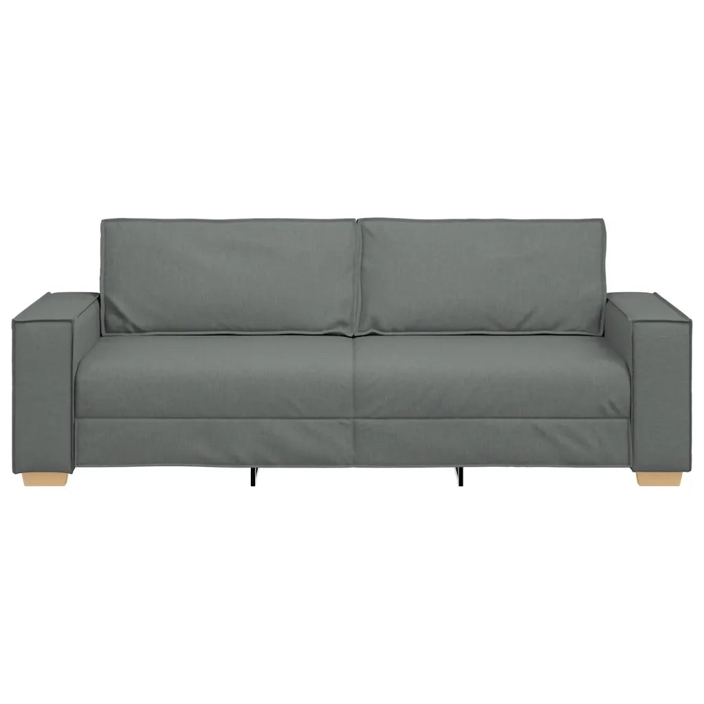 Divano a 3 posti Grigio scuro 180 cm in tessuto