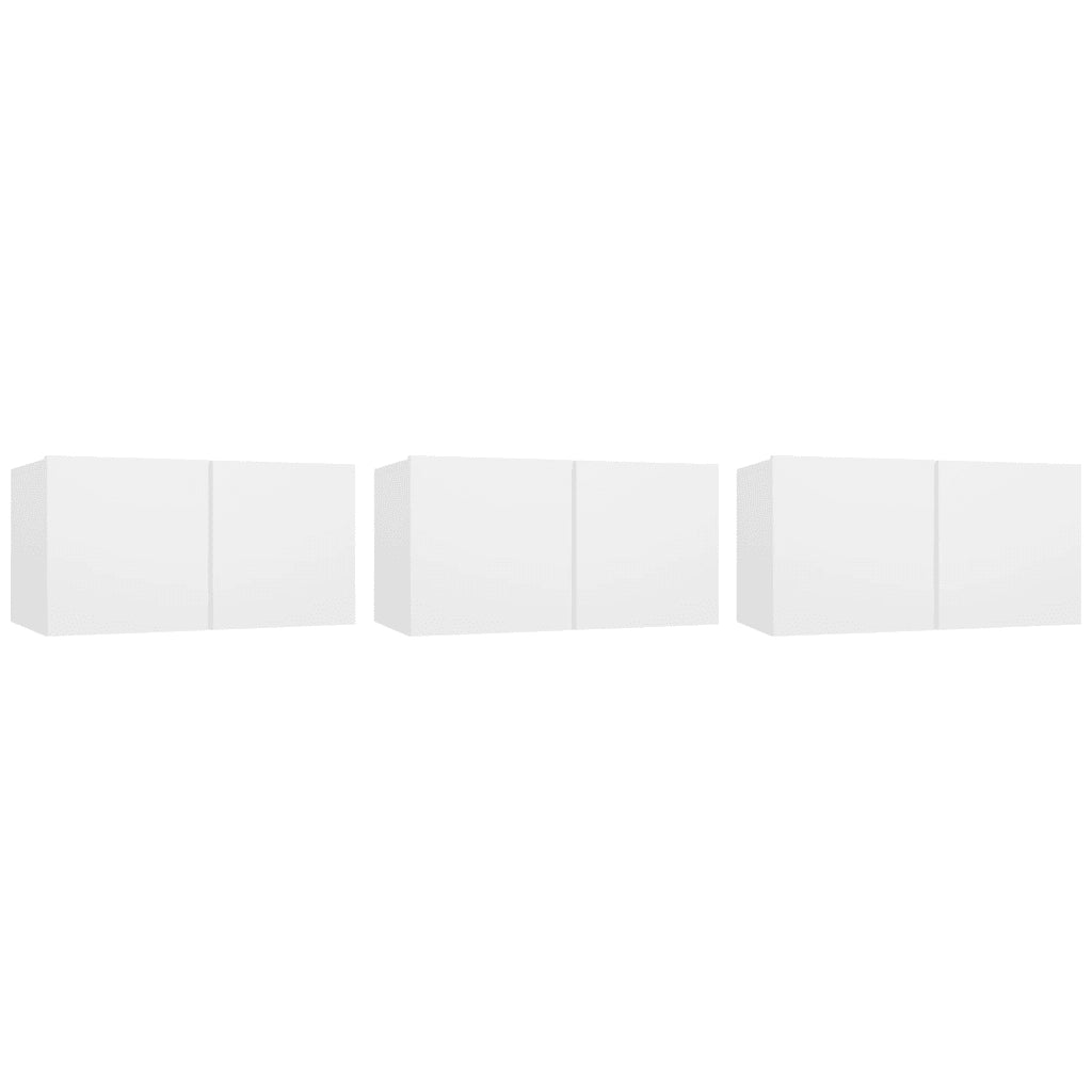 Mobili Porta TV Sospesi 3 pz Bianco 60x30x30cm  cod mxl 23957