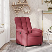 Divano Sedia-Poltrona Reclinabile in Tessuto Rosso Vino 615880