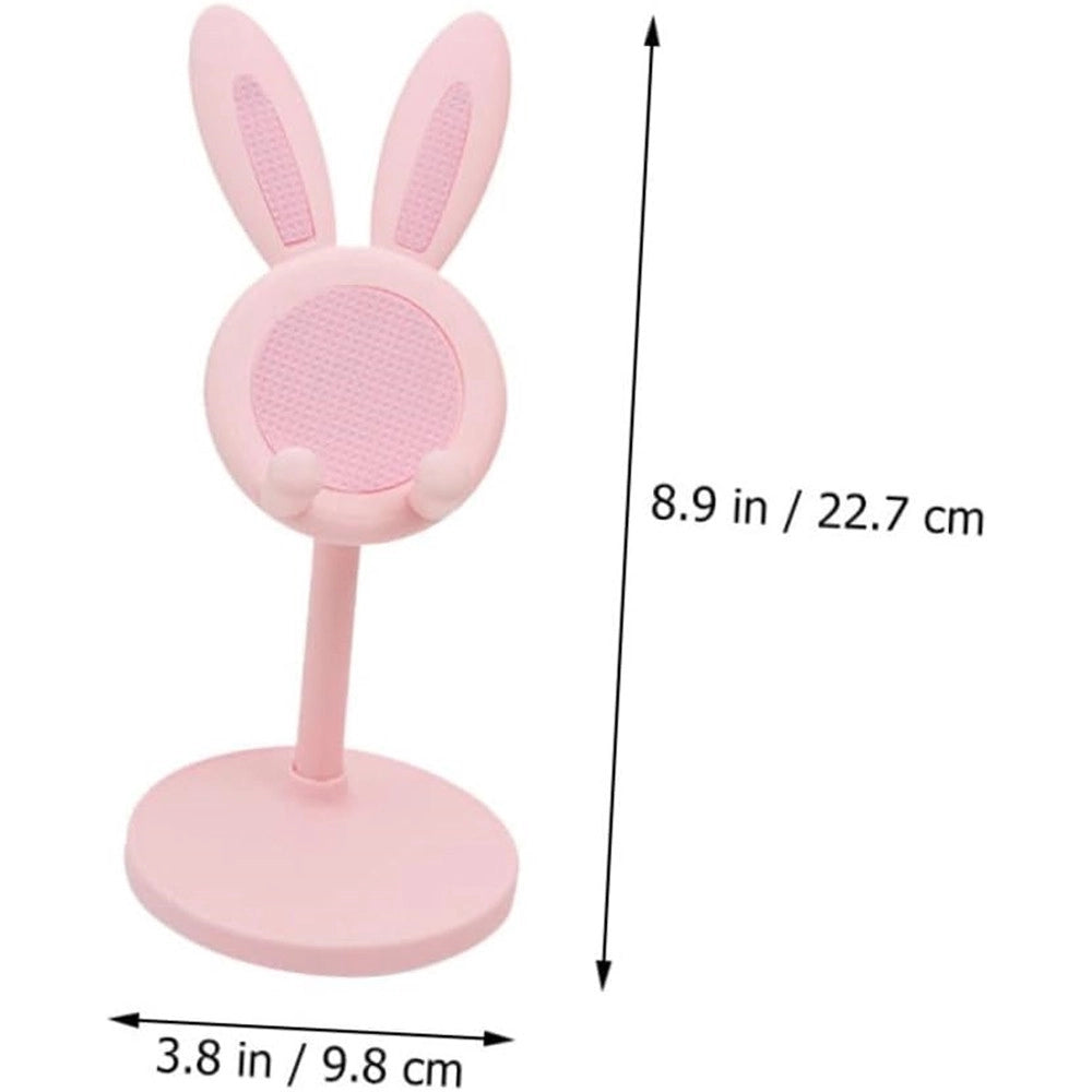 Trade Shop - Supporto Per Telefono Cellulare Forma Di Coniglietto Treppiede Portatile In Plastica -