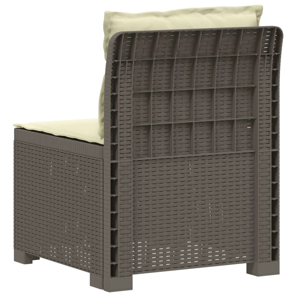 Divano da esterno-Divano da Giardino a 1 Posto con Cuscini Aspetto Rattan PP 151284