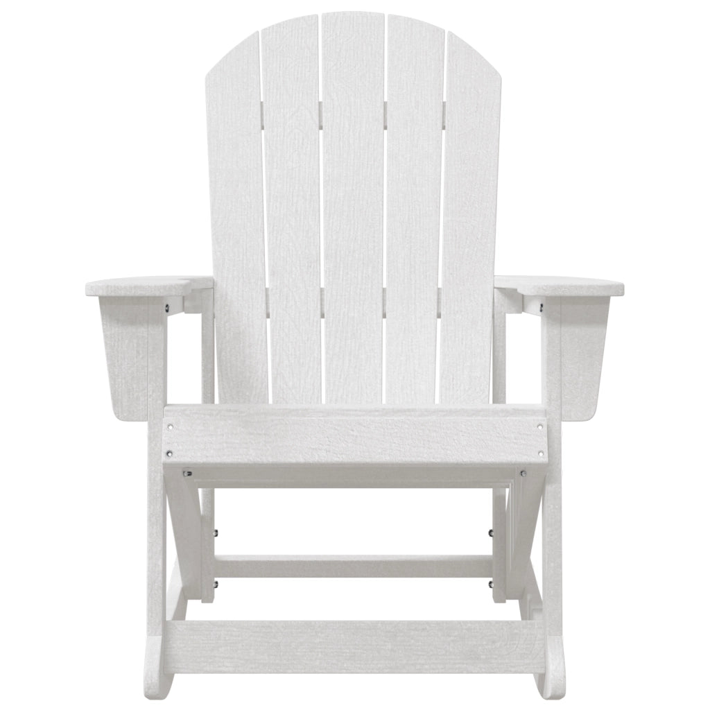 Sedia a Dondolo Adirondack Bianca 73.5x92x90 cm HDPE