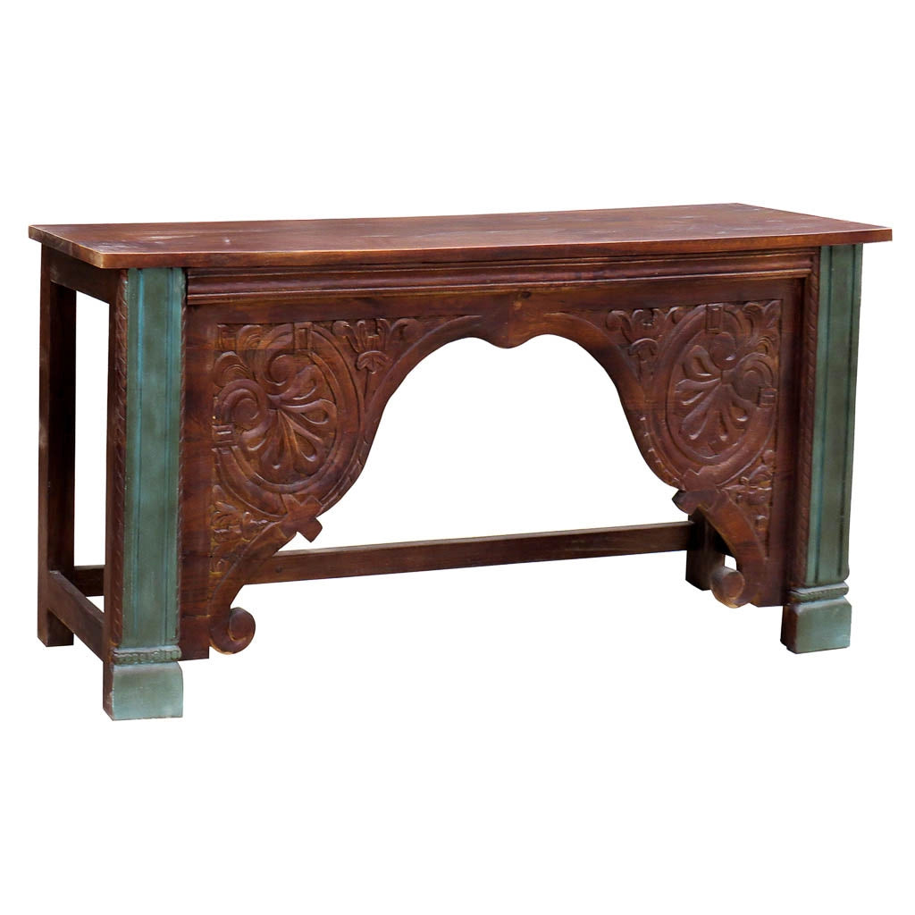 Mobile da ingresso in legno marrone 187x43x86h