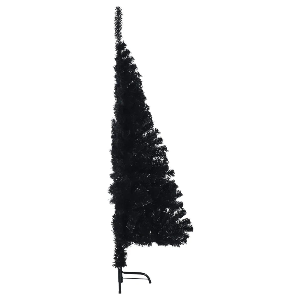 Albero di Natale Artificiale a MetÃ  con Base Nero 120 cm PVC