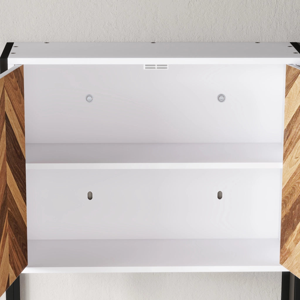 Armadietto Pensile per Bagno con 2 Ante e Ripiano Regolabile ¨C zephmum ¨C 59x20x60 cm Multicolore