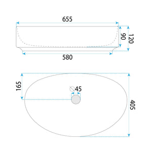 Lavabo Da Appoggio Rea Joana 65