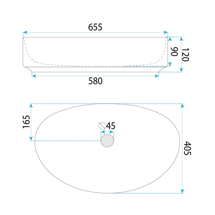 Lavabo Da Appoggio Rea Joana 65