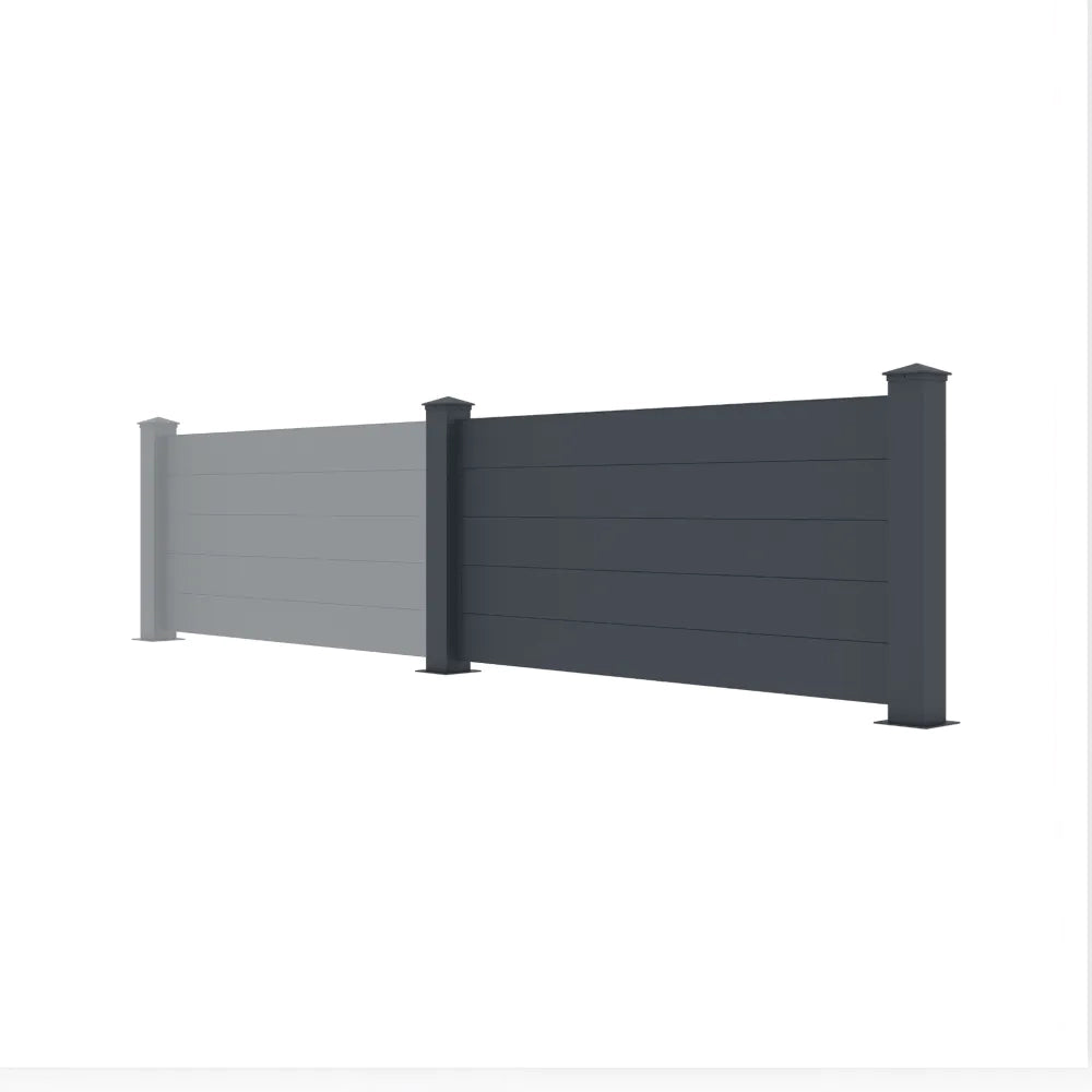 Recinzione in alluminio grigio freddo 189x89cm