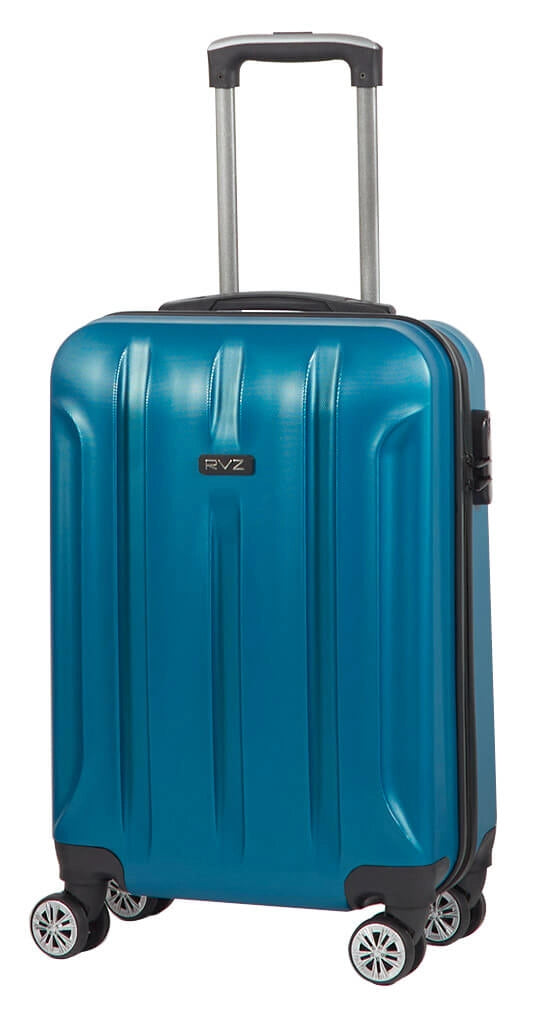 Trolley Valigia Bagaglio a Mano Rigido in ABS 4 Ruote  Ravizzoni Cosmo Blu Petrolio