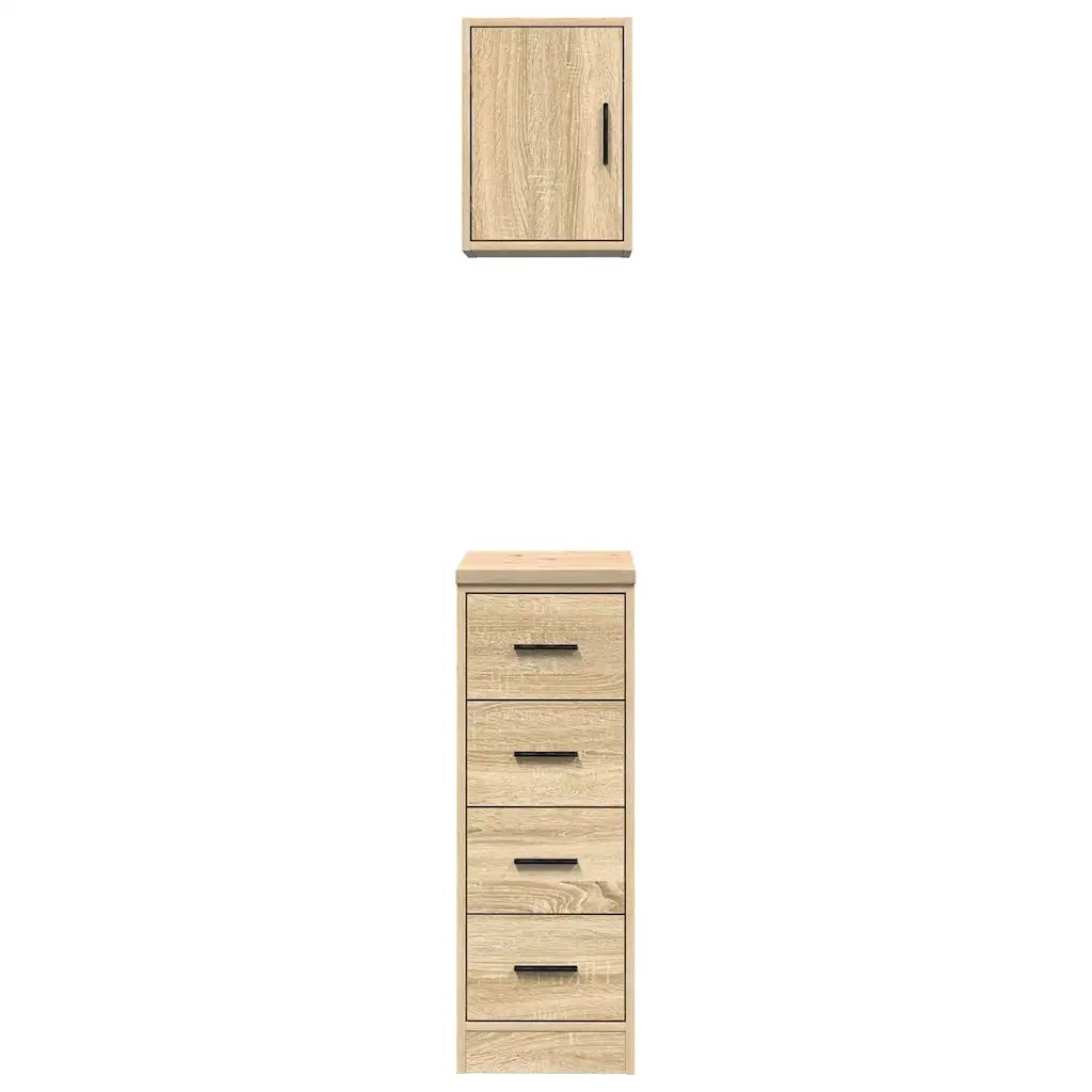 Armadi da Garage 2 pz Rovere Sonoma in Legno Multistrato 3328316