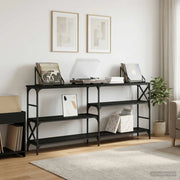 Tavolo consolle Rovere Nero 180 x 29 x 76,5 cm metallo PB 8010903