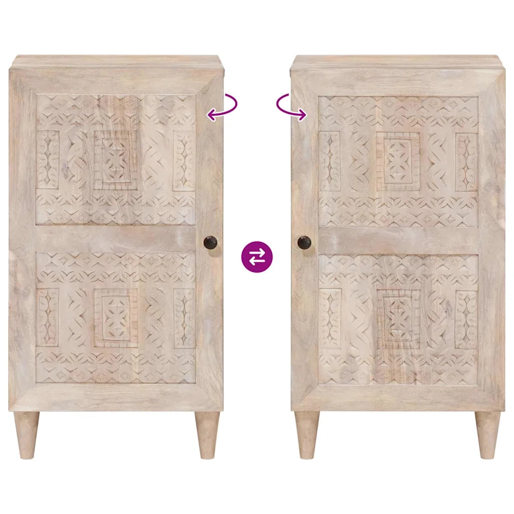 Credenza | Madia | Buffet da pranzo | Armadio da pranzo Bianco Sbiancato 40 x 33 x 75 cm