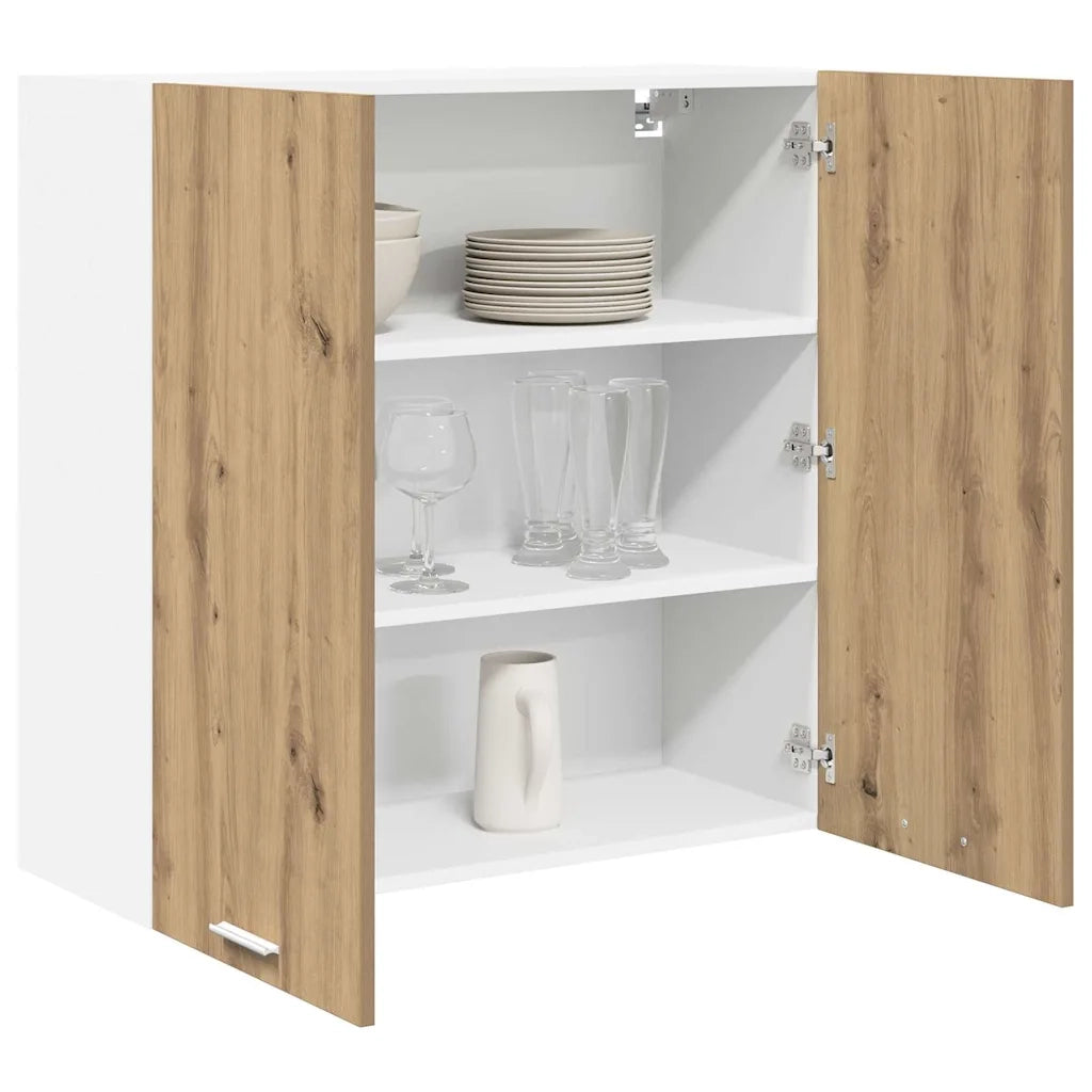 Armadio pensile con porta Rovere artigianale 80 x 31 x 80 cm 884289