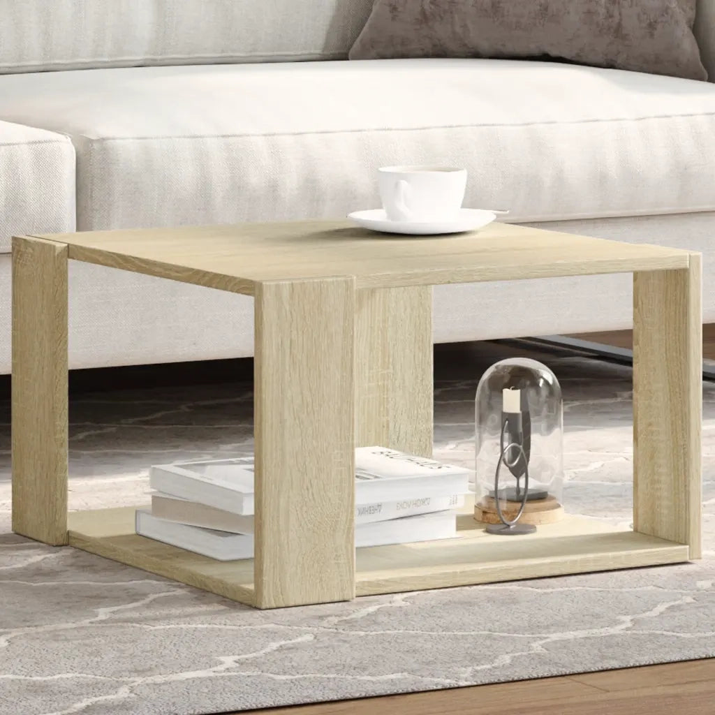 Tavolino salotto | Tavolino da caff¨¨ | Tavolino da Soggiorno Rovere Sonoma 51,5x51,5x30cm Legno Multistrato