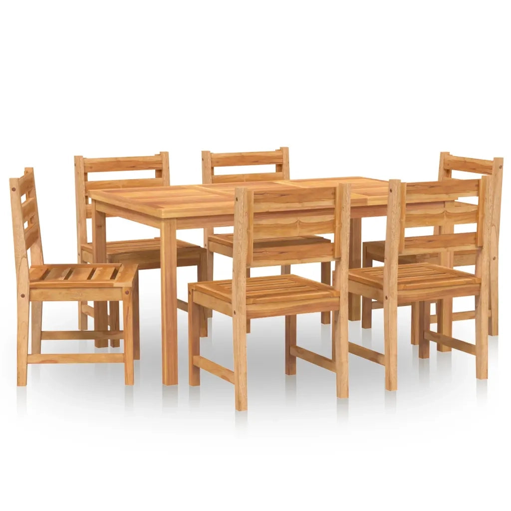 Set da Pranzo da Giardino 7 pz in Legno Massello di Teak 3157186