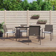 Set Pranzo da Giardino 5pz con Cuscini in Polyrattan e Acciaiocod mxl 124515