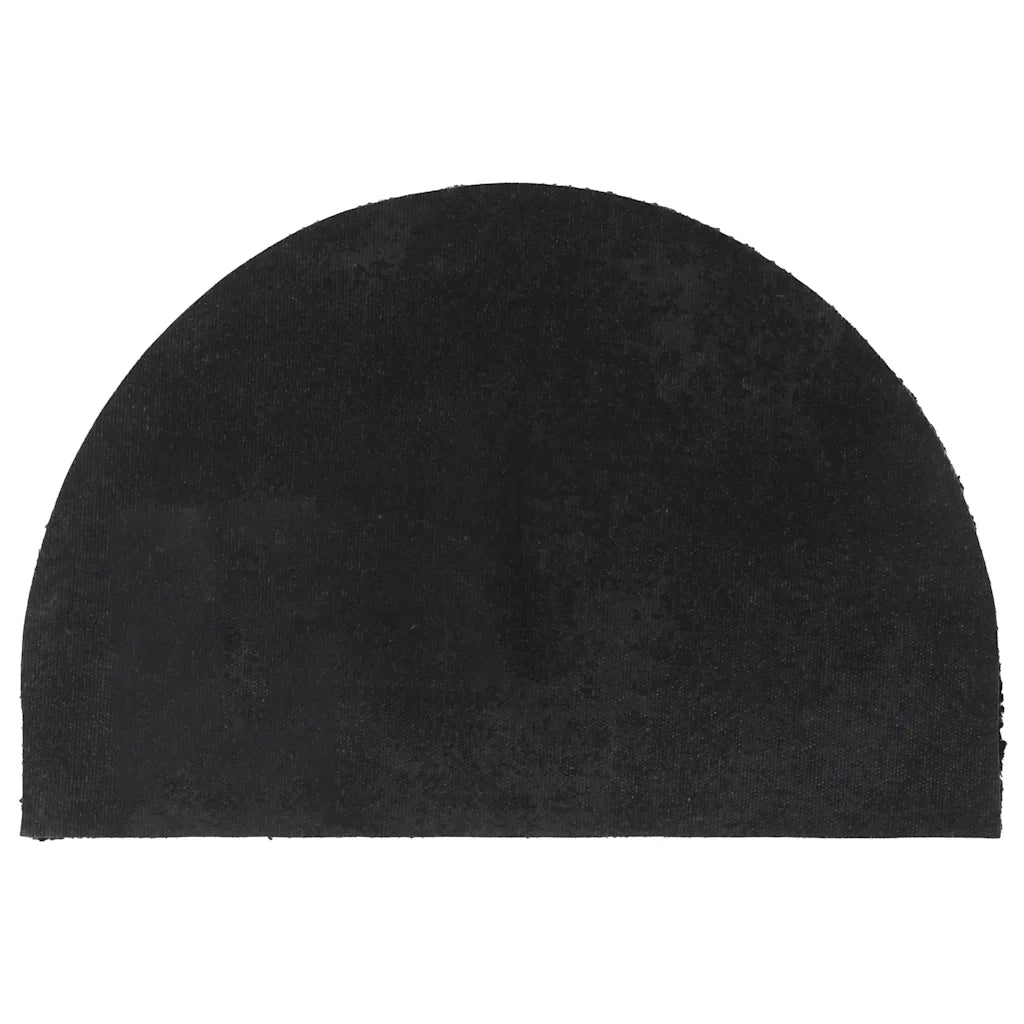 Zerbino | Tappetino Naturale Nero Mezzo Rotondo 40x60 cm Fibra di Cocco